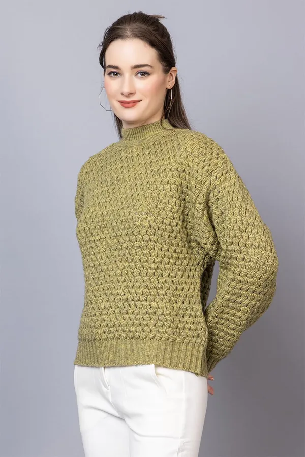 Olive_Women_Pullover_Sweater_Relaxed_Fit_For_Winter_Wear