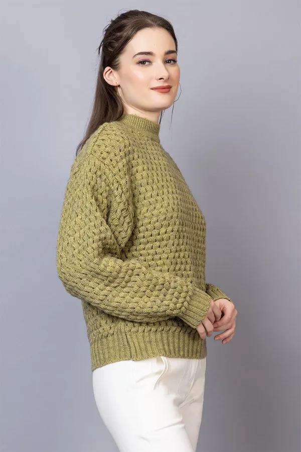 Olive_Women_Pullover_Sweater_Relaxed_Fit_For_Winter_Wear