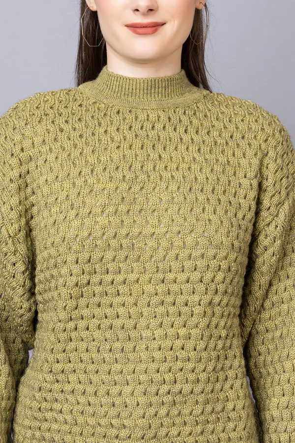 Olive_Women_Pullover_Sweater_Relaxed_Fit_For_Winter_Wear
