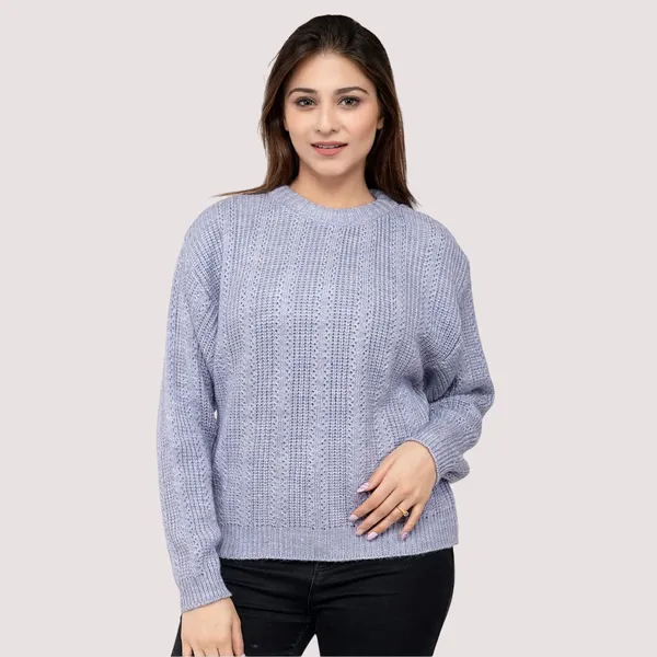 Cyan_Women's_Wool_Casual_Pullover_Sweater