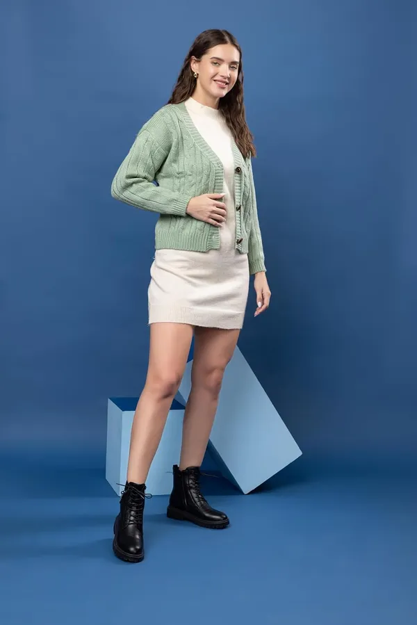 Pista_Women_Woolen_V-Neck_3-Button_Stylish_Cardigan_Sweater_Winter_Casual_Wear_Warm_Knitwear_For_Ladies_And_Girls