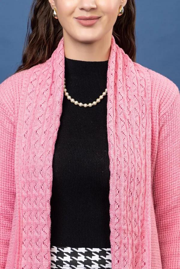 Pink_Women_&_Girls_Winter_Woolen_V-Neck_Open_Front_Longline_Shrug_Cardigan_Sweater