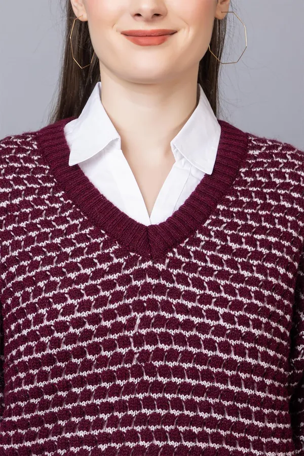 Purple_Launches_Designer_And_Knitted_V_Neck_Womensweater
