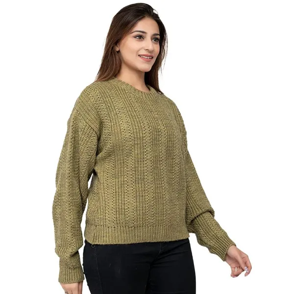 Pista_Green_Women's_Wool_Casual_Pullover_Sweater