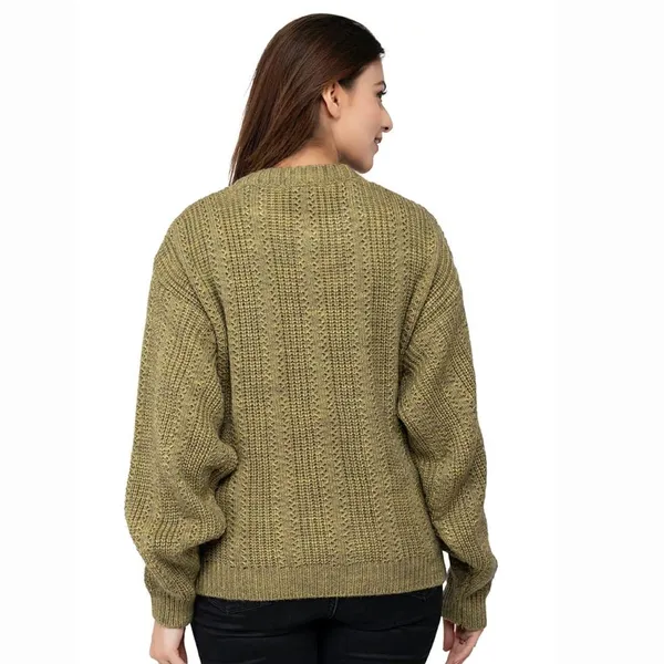 Pista_Green_Women's_Wool_Casual_Pullover_Sweater