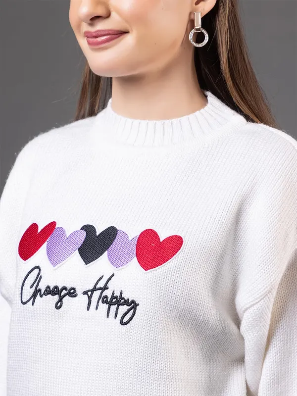 White_Women_Woolen_Casual_Wear_Stylish_Sweater_For_Winter
