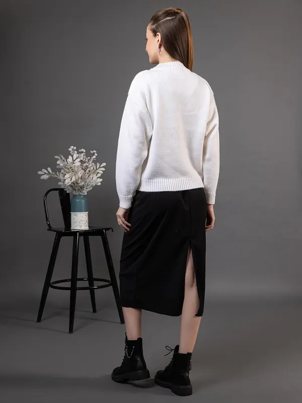 White_Women_Woolen_Casual_Wear_Stylish_Sweater_For_Winter