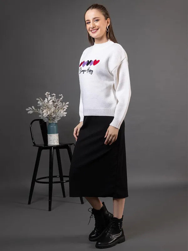 White_Women_Woolen_Casual_Wear_Stylish_Sweater_For_Winter