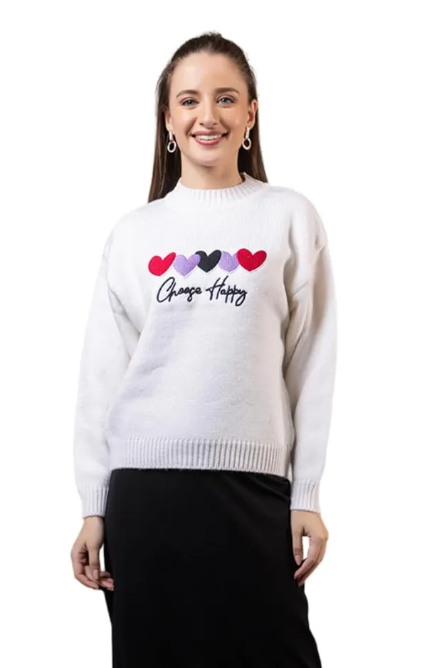 White_Women_Woolen_Casual_Wear_Stylish_Sweater_For_Winter
