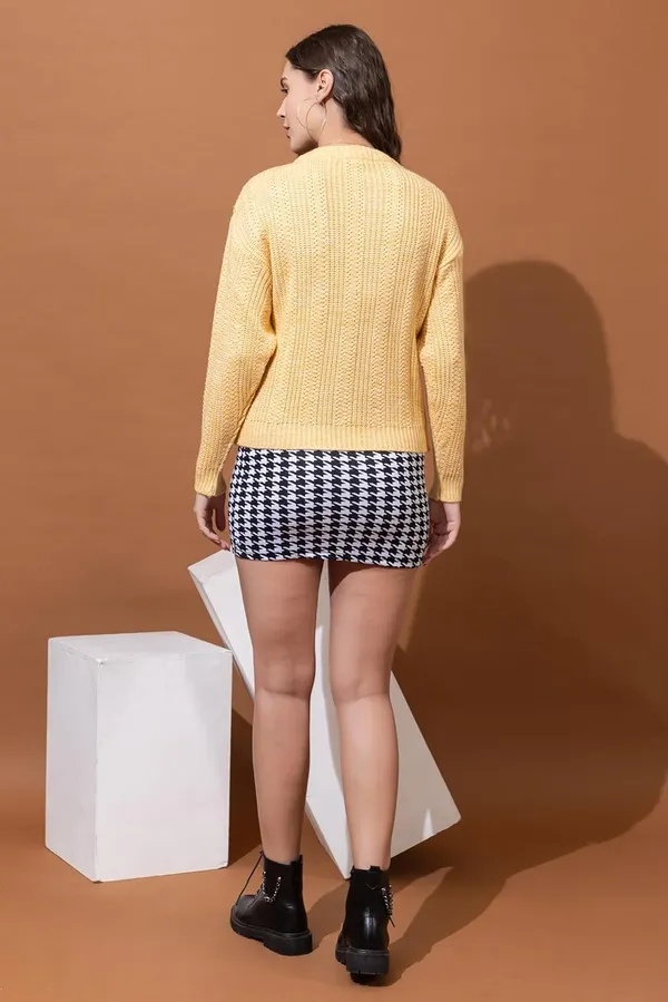 Yellow_Women's_Pullover_Sweater_100%_Wool_Round_Neck_Full_Sleeve_Stylish_Sweater_Crafted_With_Comfort_Fit_And_Modern_Clothing_For_Winter_Season