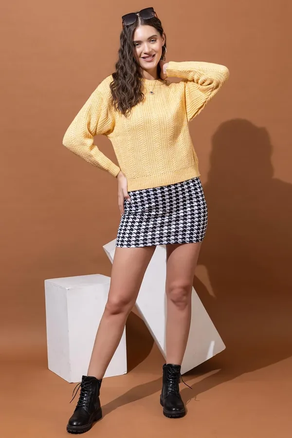 Yellow_Women's_Pullover_Sweater_100%_Wool_Round_Neck_Full_Sleeve_Stylish_Sweater_Crafted_With_Comfort_Fit_And_Modern_Clothing_For_Winter_Season