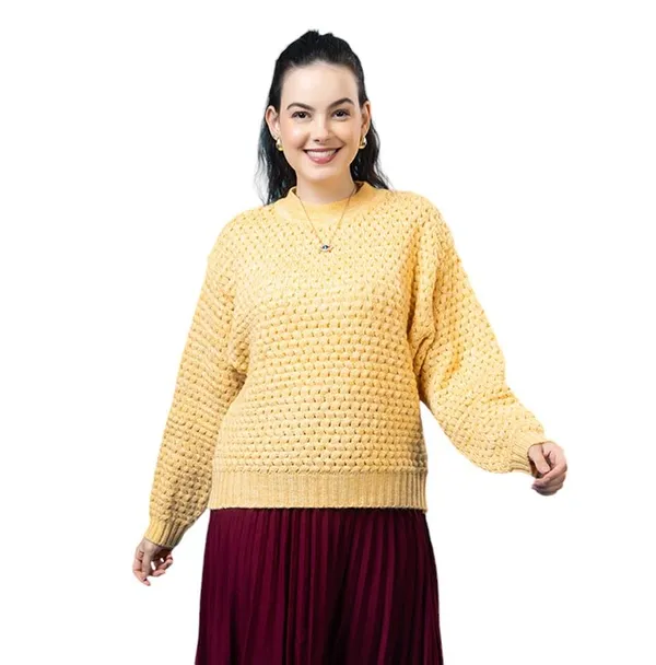 Yellow_Women_100%_Wool_Pullover_Sweater_Relaxed_Fit_Turtle_Neck_Sweater_Full_Sleeve_Stylish_Winter_Wear