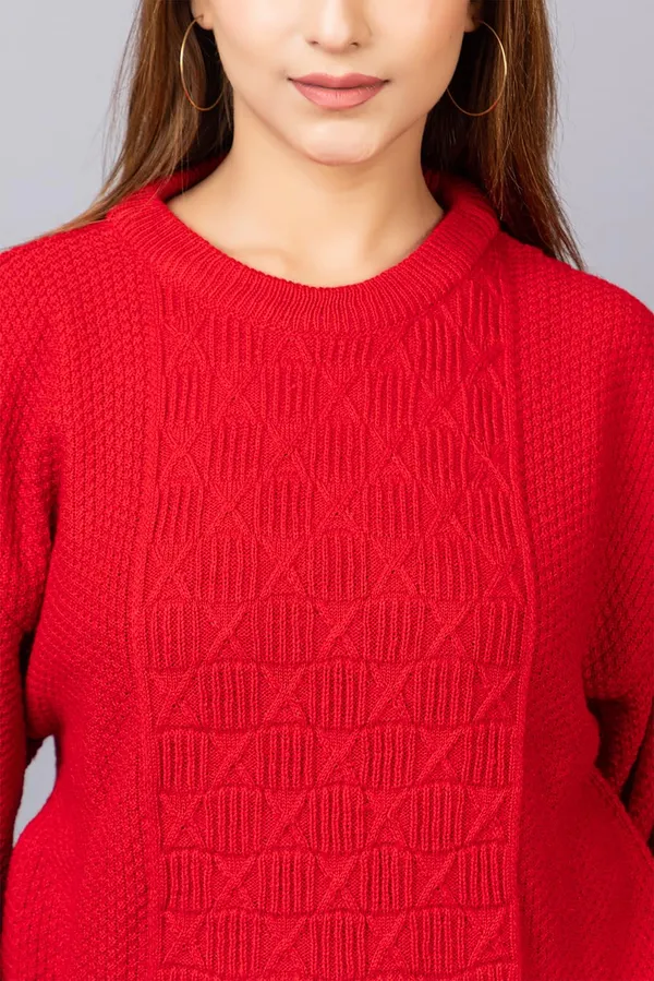 Red_Women_Round_Neck_Solid_Full_Sleeve_Woolen_Winter_Pullover_Sweater