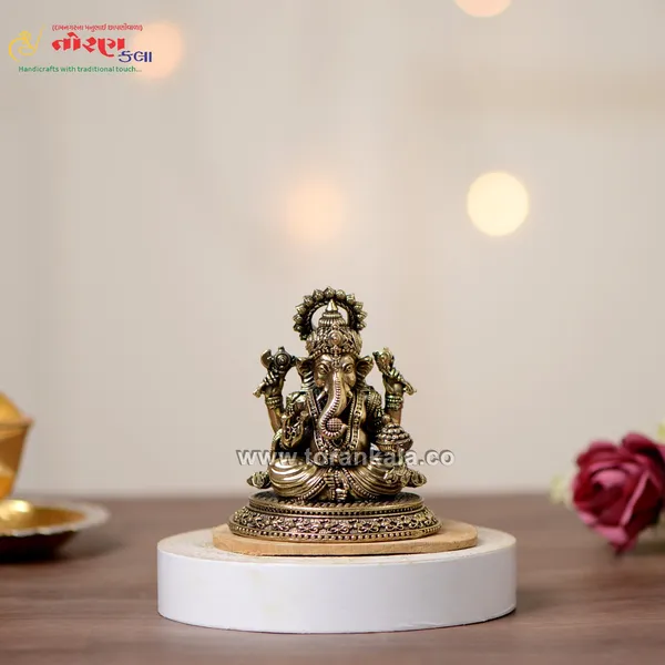 Antique_Gold_Ganesh_Idol_For_Decoration