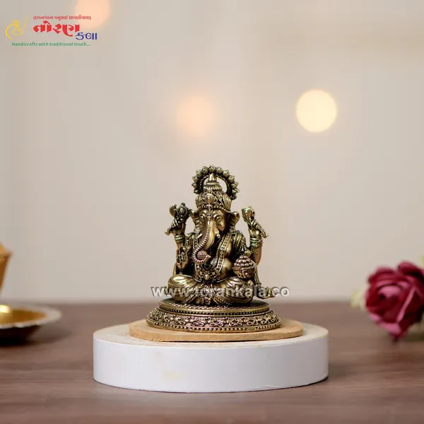 Antique_Gold_Ganesh_Idol_For_Decoration