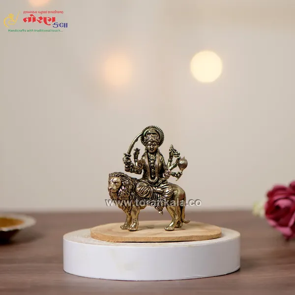 Antique_Gold_Maa_Durga_On_Lion_Idol_For_Decoration