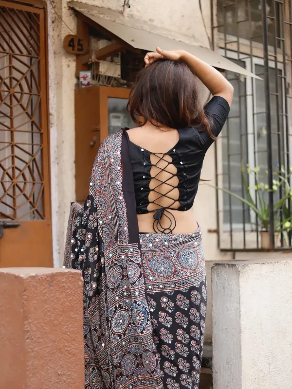 Ajarakh_Real_Mirror_Saree_&_Designer_Blouse_|_Party_Wear_Saree_For_Women_|_..More