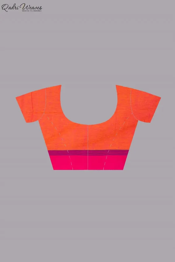 Handloom_Aerospace_Orange_Premium_Khadi_Cotton_Saree