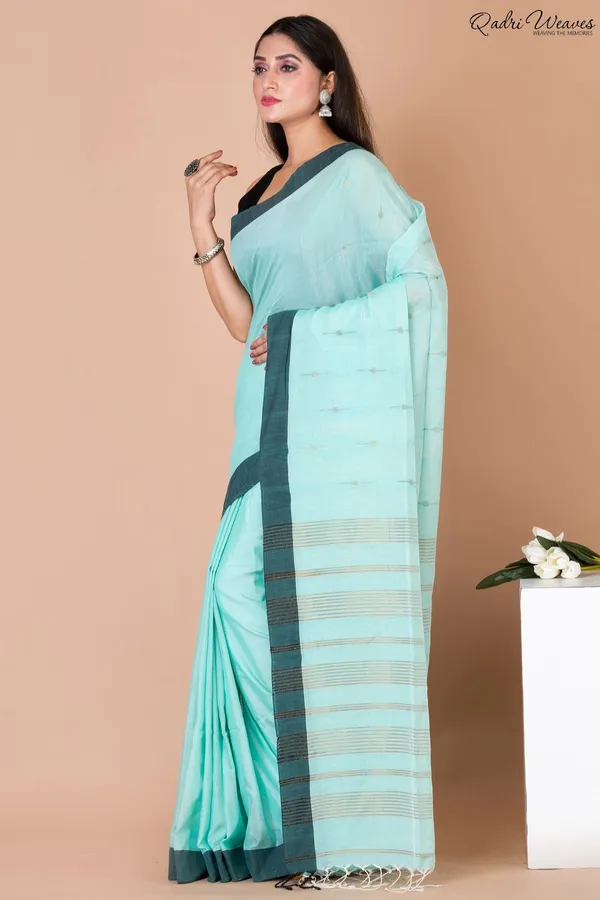 Handloom_Aquamarine_Khadi_Silk_Saree