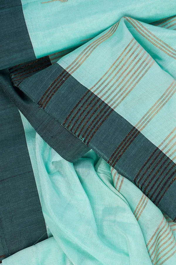 Handloom_Aquamarine_Khadi_Silk_Saree