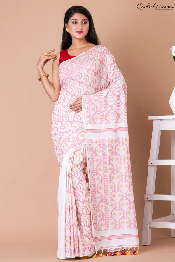 Handloom_Baby_Pink_Pure_Cotton_Saree