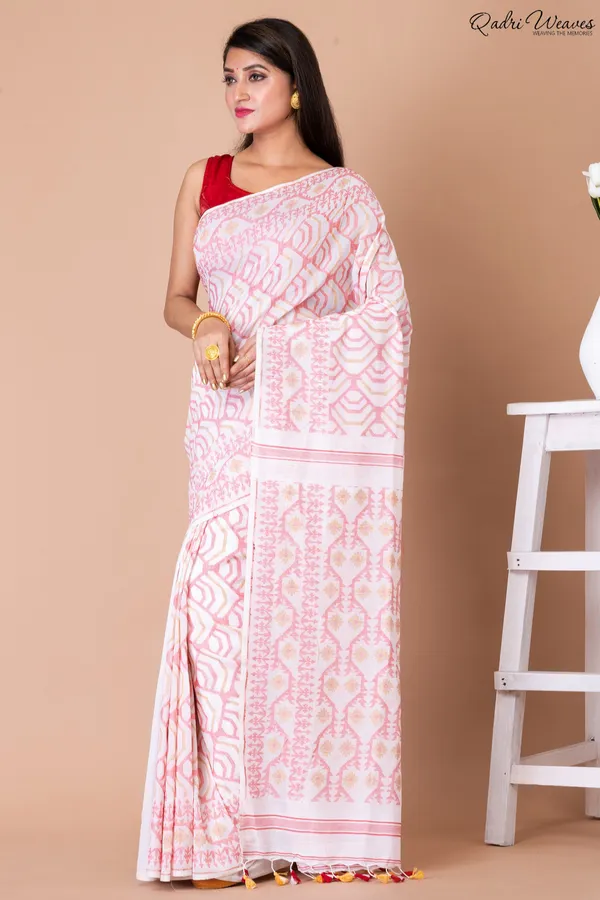 Handloom_Baby_Pink_Pure_Cotton_Saree
