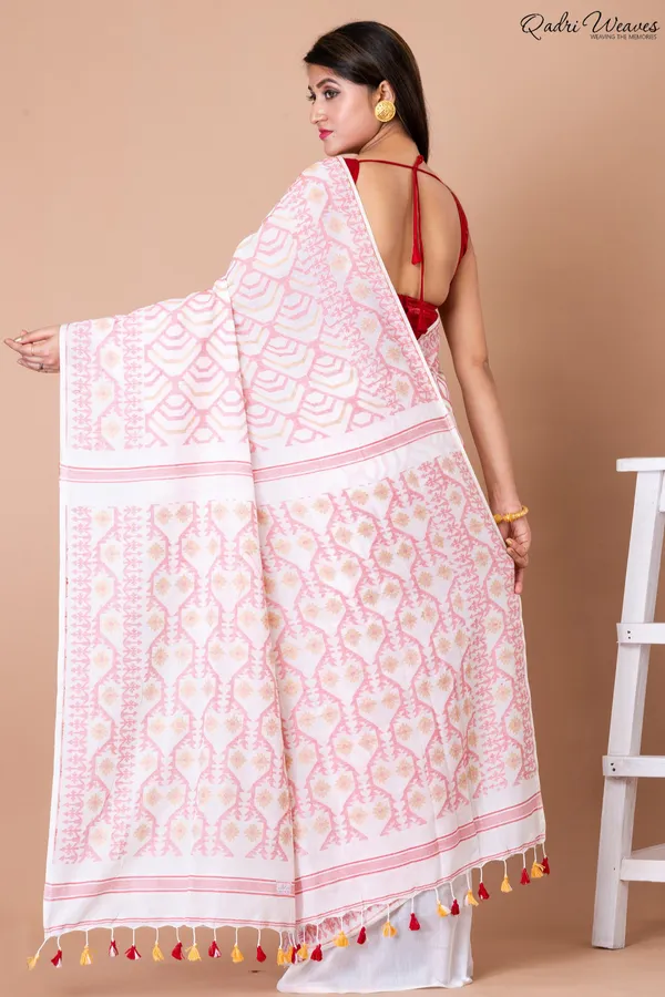 Handloom_Baby_Pink_Pure_Cotton_Saree