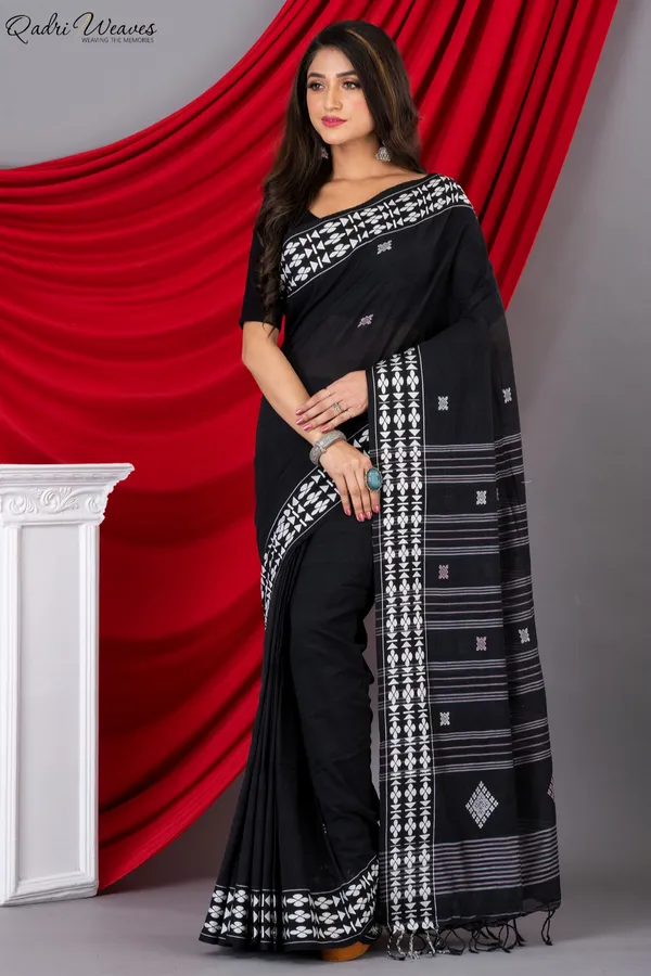 Handloom_Black_Premium_Khadi_Cotton_Saree