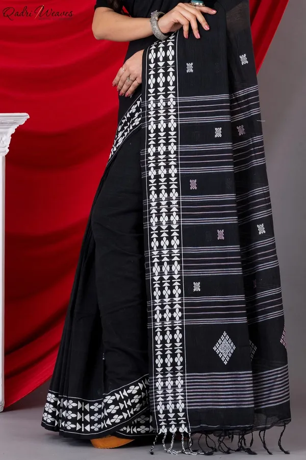 Handloom_Black_Premium_Khadi_Cotton_Saree