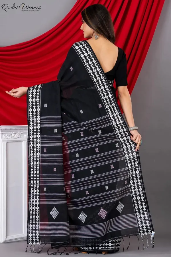 Handloom_Black_Premium_Khadi_Cotton_Saree