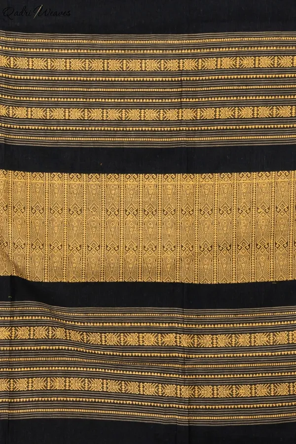 Handloom_Blackish_Khadi_Cotton_Tangail_Saree