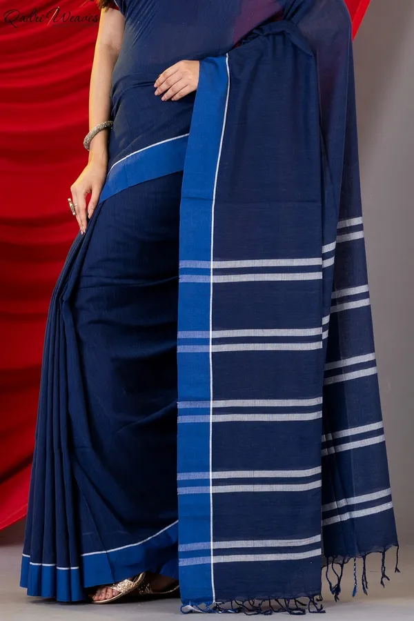 Handloom_Blue_Premium_Mulmul_Khadi_Cotton_Saree