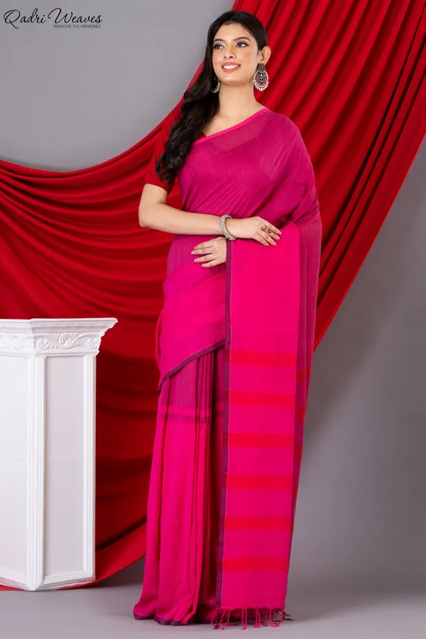 Handloom_Cardinal_Premium_Mulmul_Khadi_Cotton_Saree