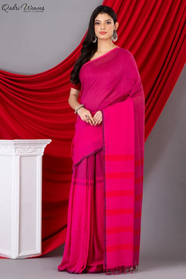 Handloom_Cardinal_Premium_Mulmul_Khadi_Cotton_Saree