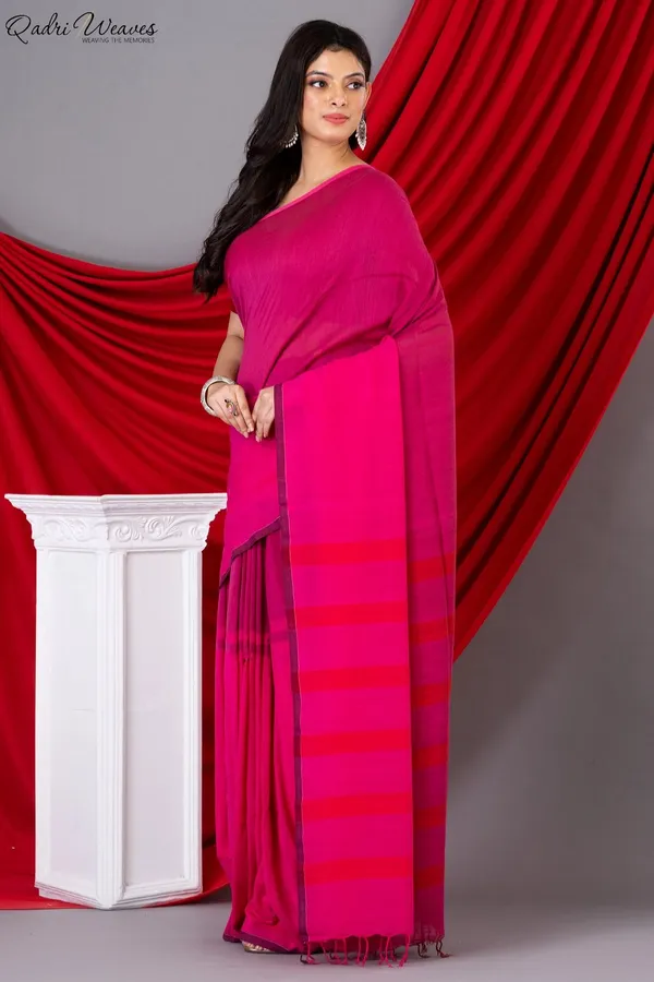 Handloom_Cardinal_Premium_Mulmul_Khadi_Cotton_Saree