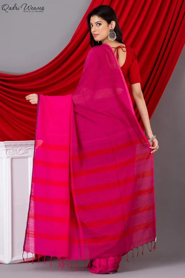 Handloom_Cardinal_Premium_Mulmul_Khadi_Cotton_Saree
