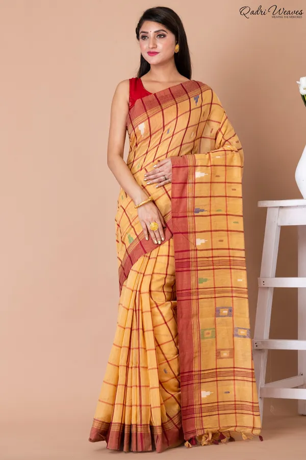 Yellow_Khadi_Silk_Premium_&_Elegant_Saree_For_Women