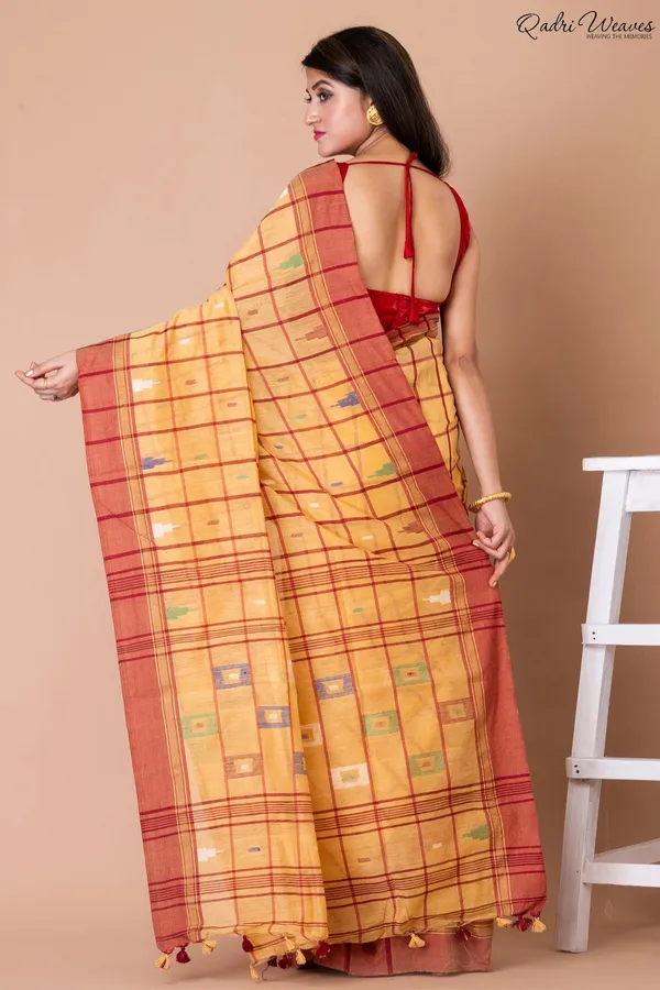 Yellow_Khadi_Silk_Premium_&_Elegant_Saree_For_Women