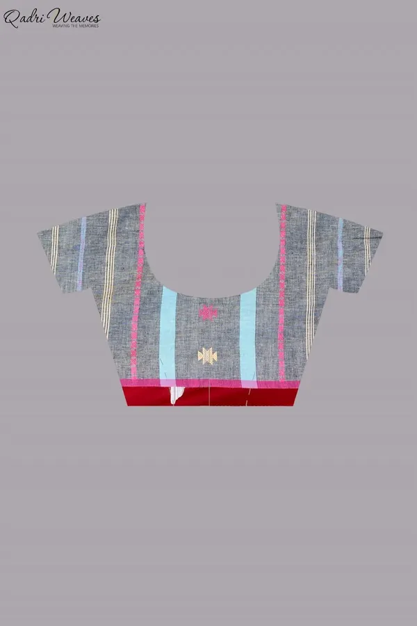 Handloom_Celeste_Pallido_Premium_Khadi_Cotton_Saree