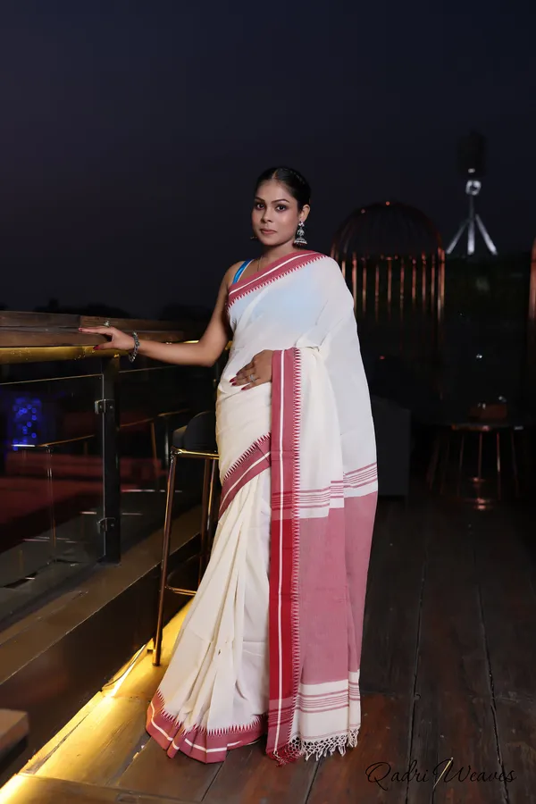 Handloom_Cream_And_Blush_Premium_Cotton_Saree