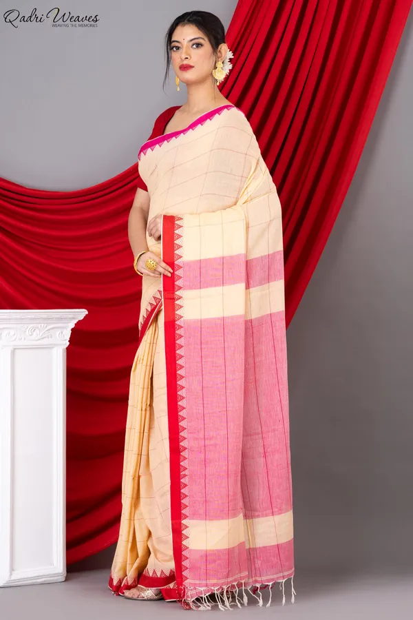 Cream_Mulmul_Khadi_Cotton_Premium_&_Elegant_Saree_For_Women