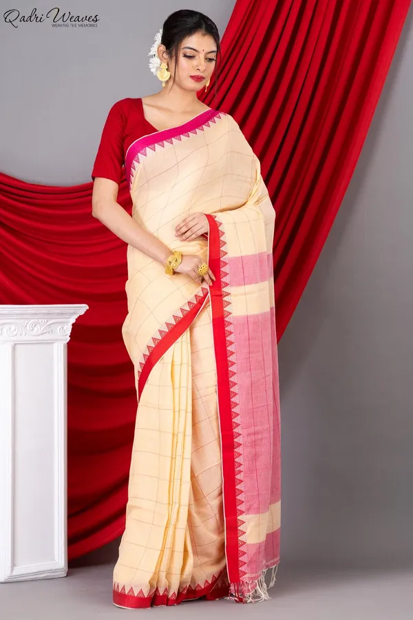 Cream_Mulmul_Khadi_Cotton_Premium_&_Elegant_Saree_For_Women