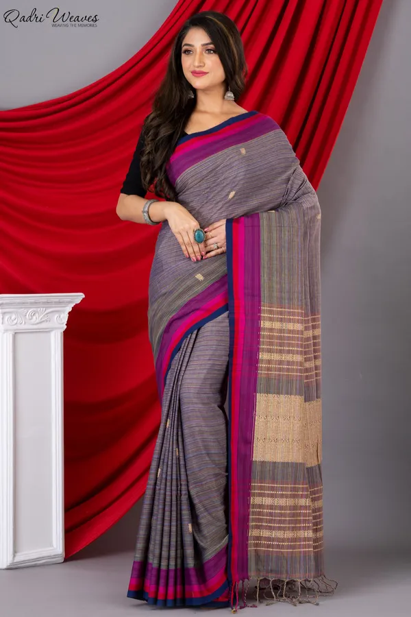 Handloom_Falcon_Khadi_Cotton_Tangail_Saree
