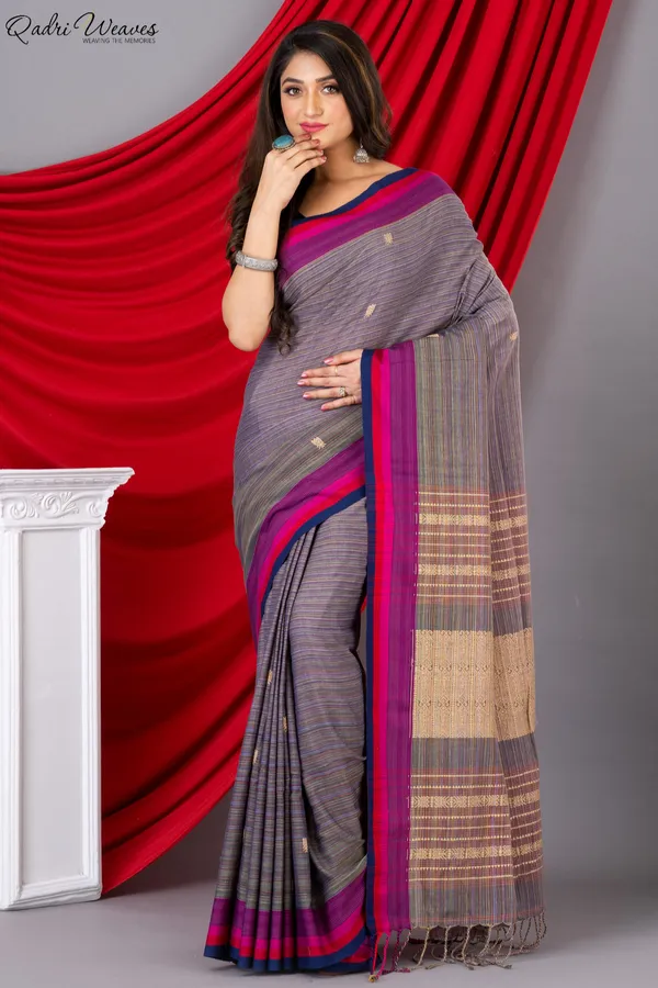 Handloom_Falcon_Khadi_Cotton_Tangail_Saree