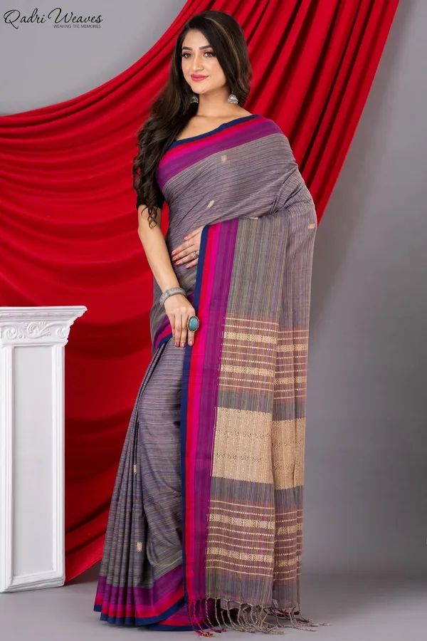 Handloom_Falcon_Khadi_Cotton_Tangail_Saree