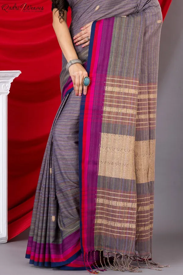 Handloom_Falcon_Khadi_Cotton_Tangail_Saree
