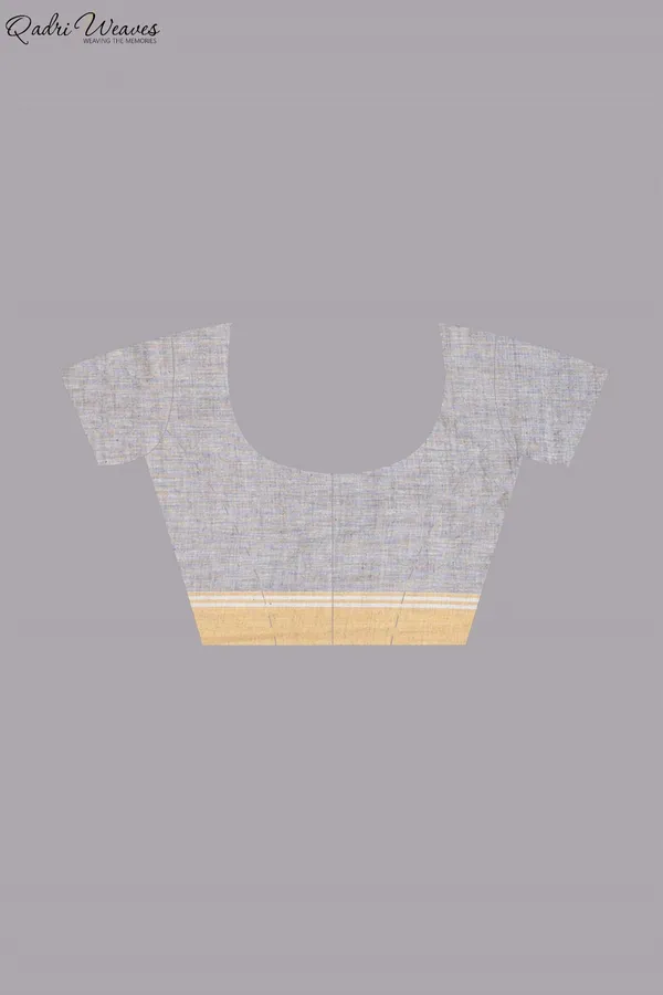 Handloom_Grey_Mercerized_Premium_(100/2_Count)_Cotton_Saree