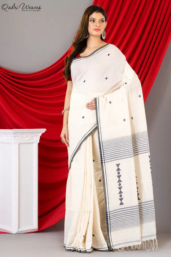 Handloom_Ivory_Premium_Khadi_Cotton_Saree