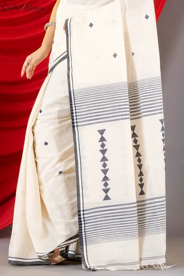 Handloom_Ivory_Premium_Khadi_Cotton_Saree