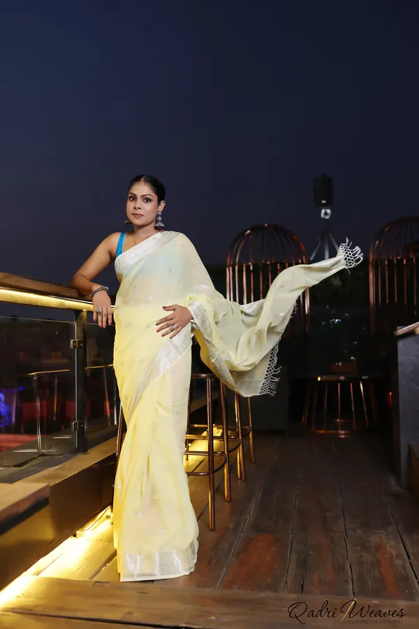 Handloom_Lemon_Yellow_Premium_Cotton_With_Silver_Zari_Work_Saree